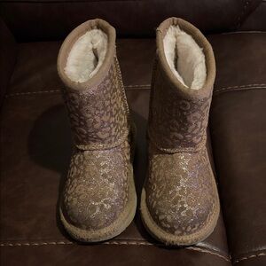 UGG Kids Boots in Sparkly Brown and Cream